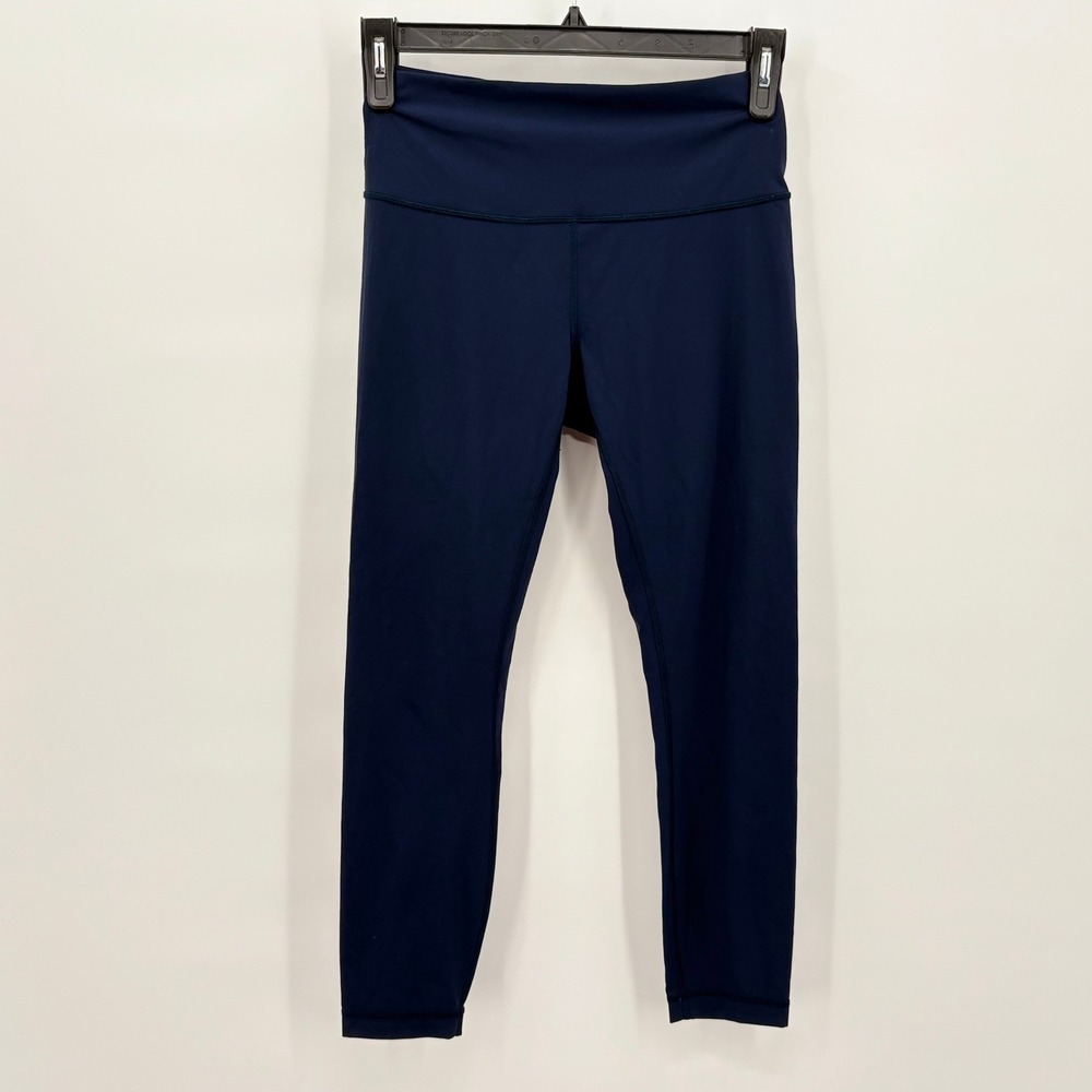 Lululemon Wunder Under HR Tight 25" Navy Blue Luxtreme High Rise Leggings Size 8